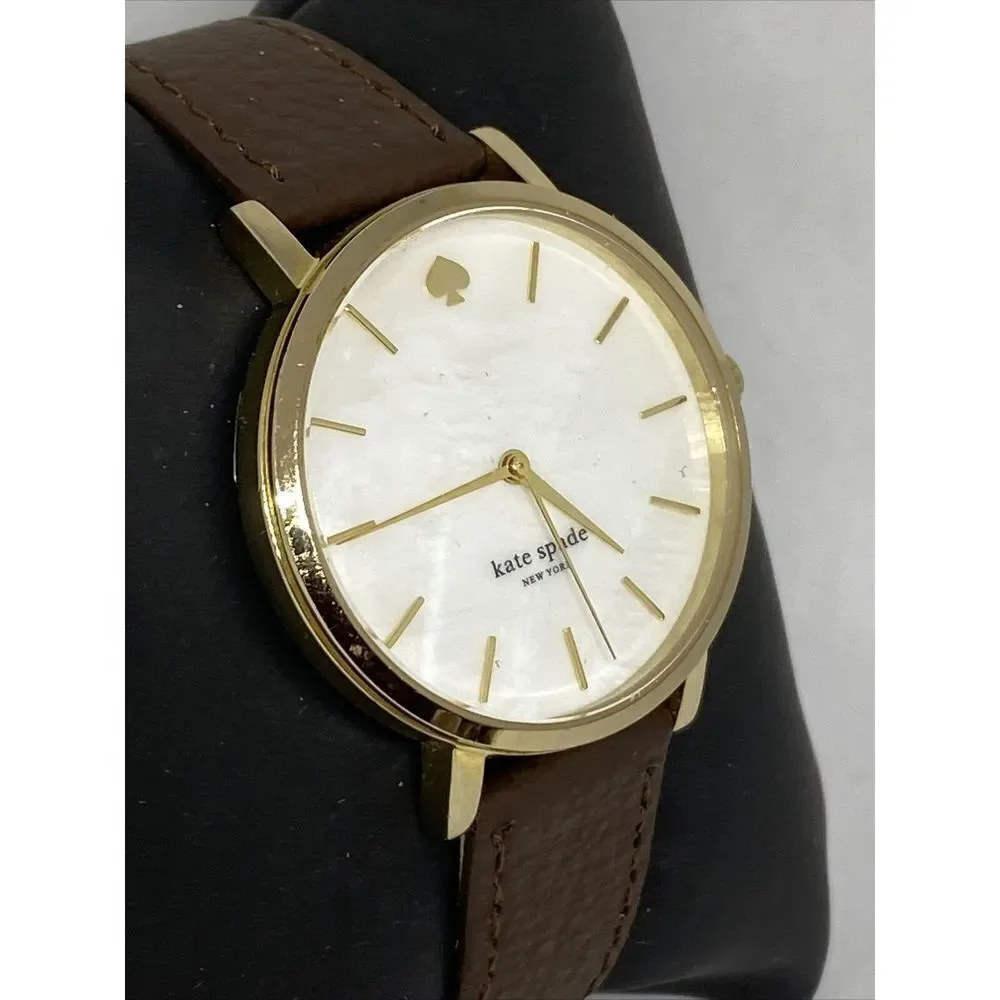 Kate Spade New York 0073 Women Brown Leather White Analog Dial Wrist Watch XX599